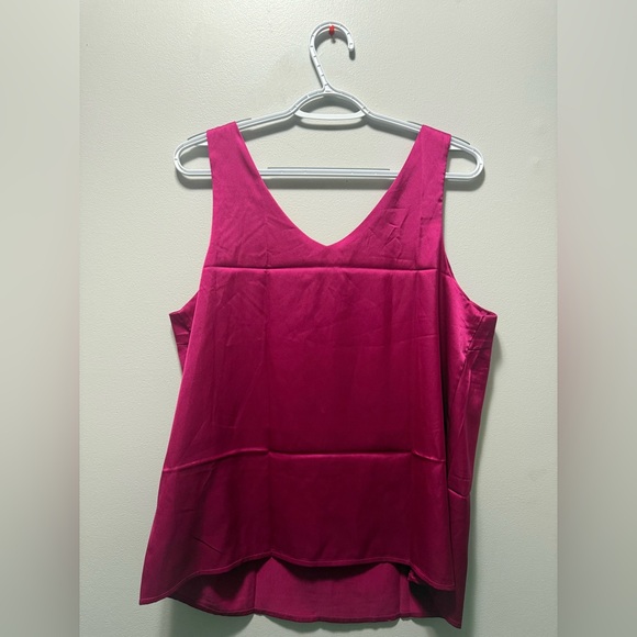 Pink Satin Sleeveless Top NWT - Picture 6 of 6